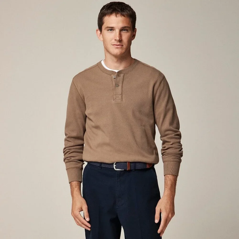 J. Crew Navy Long Sleeve Henley Shirt